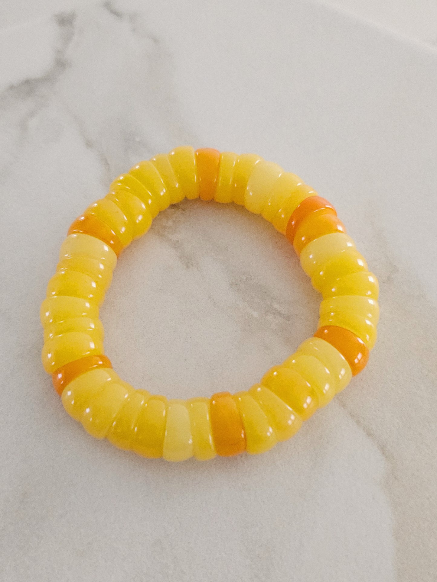 Yellow Bodhi Bead Bracelet