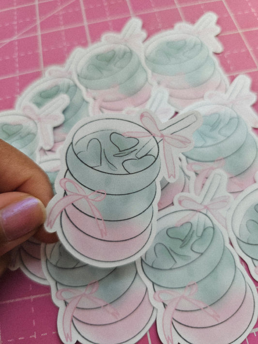 Coquette Strawberry Matcha Sticker