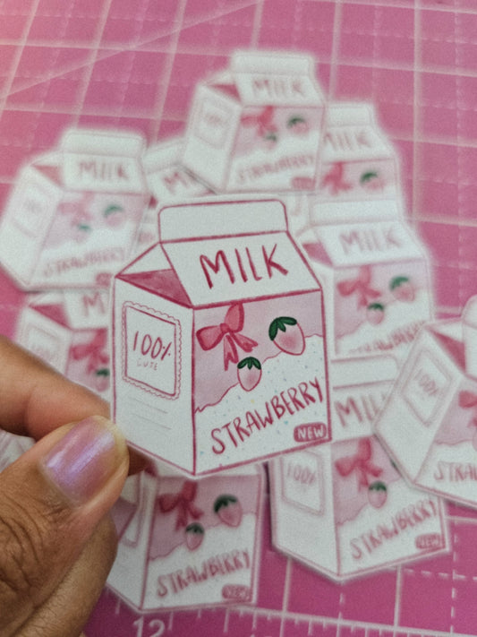 Strawberry Milk Sticker