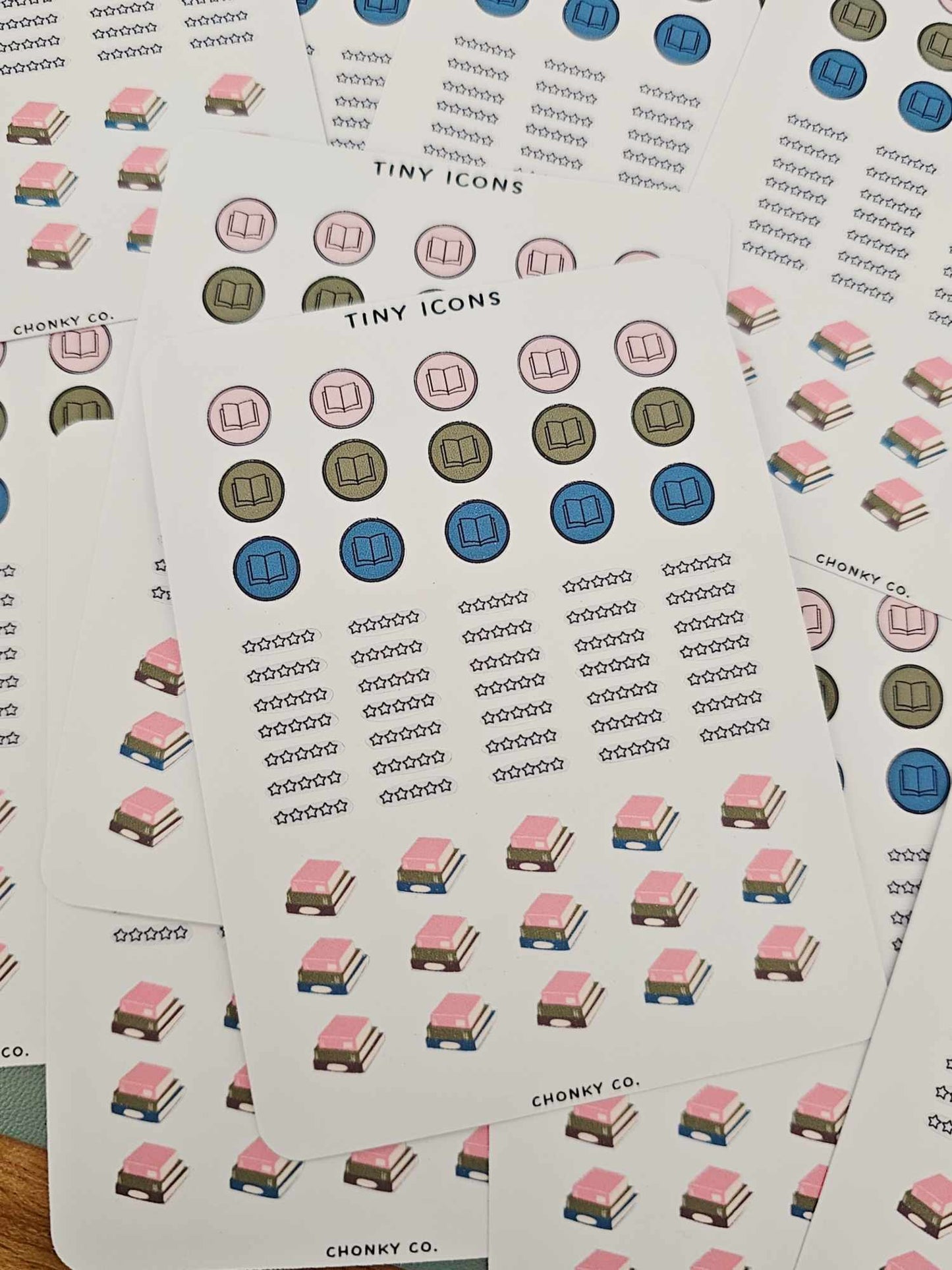 Tiny Icons-Books Sticker Sheet